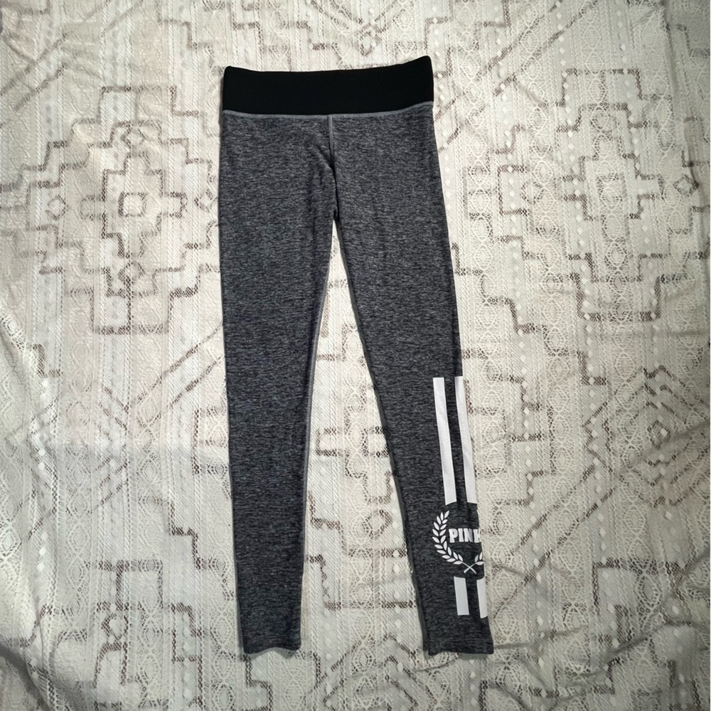 Victoria's Secret Gray Leggings with White Stripe